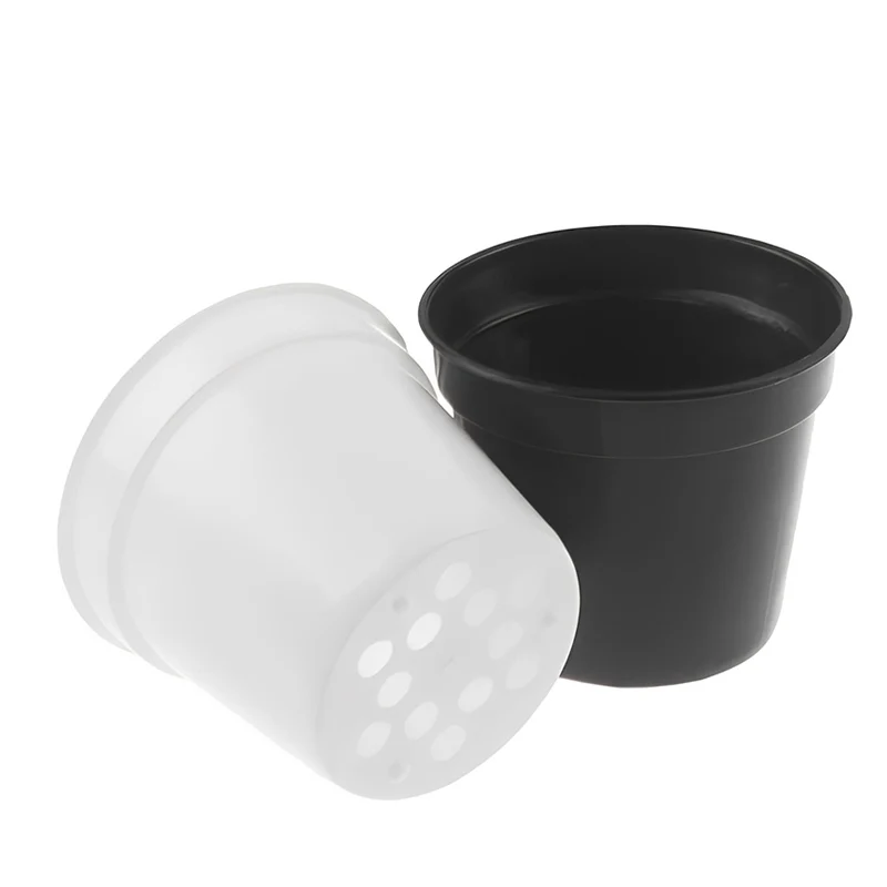 Maceta de plástico redonda para plantas, Mini maceta para plántulas, accesorios de jardín, vivero con orificios de drenaje, suministros útiles para plántulas, 10/20 piezas, TMZ