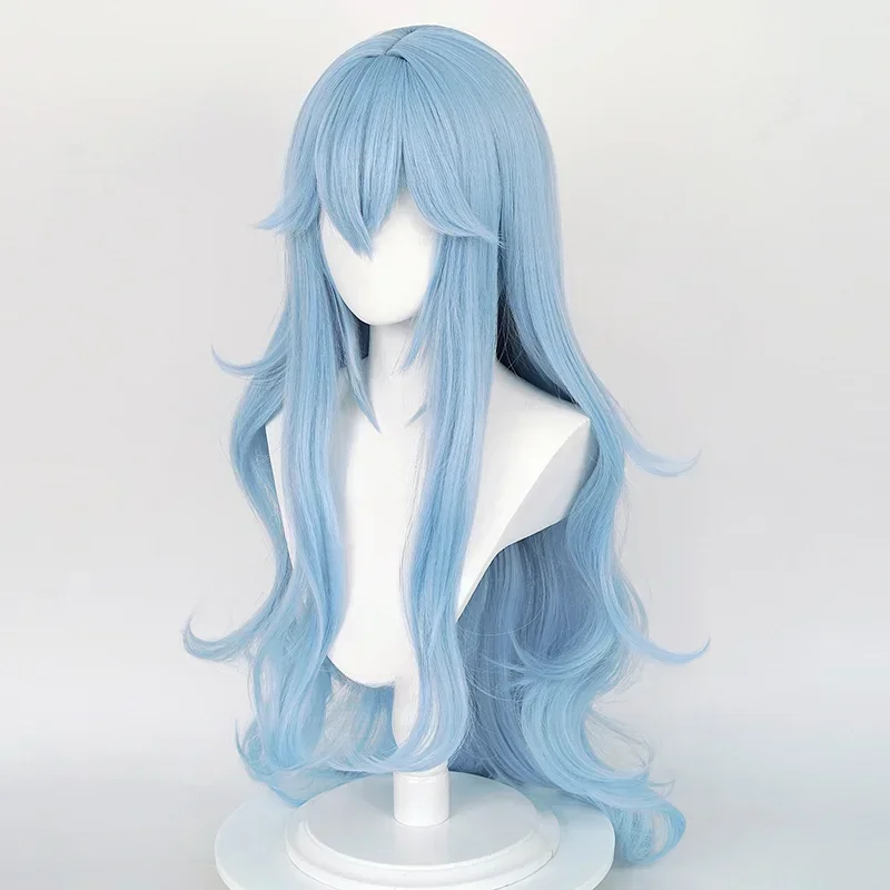 Anime New Rei Ayanami Cosplay Wig EVA Cosplay Long Wave Blue Wig EVA Cosplay Wigs Heat Resistant Synthetic Hair Wigs