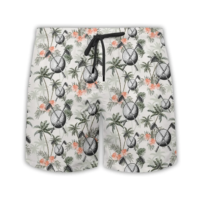 Fashion Golf Sport 3D Printed Short Pants For Men Clothes Casual Male Streetwear Hip Hop Beach Shorts Hawaiian Man Bermudas