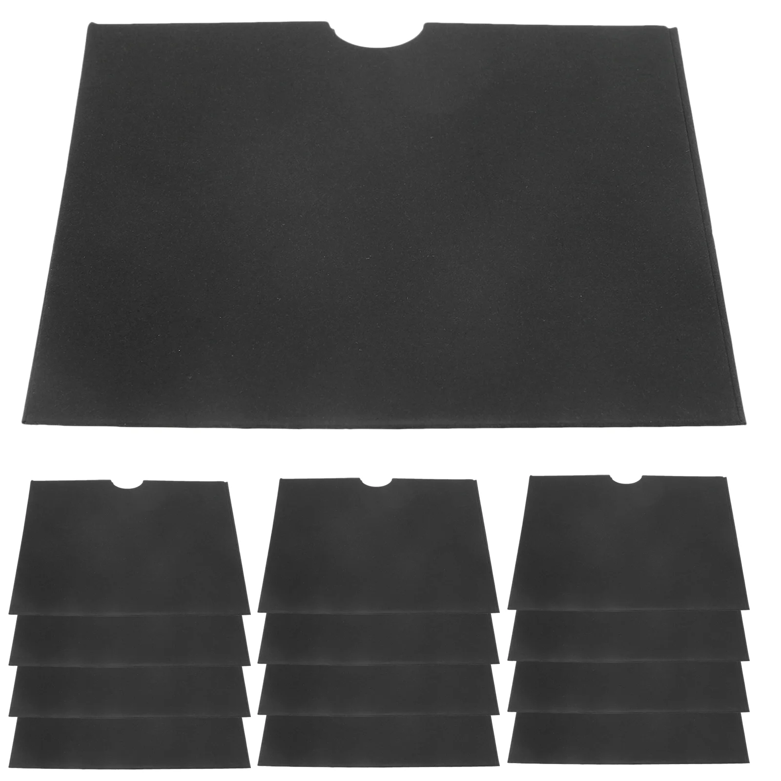 

25 Pcs Dvd Kraft Paper CD Bag Envelopes Covers Cases Black Storage Sleeves Holder