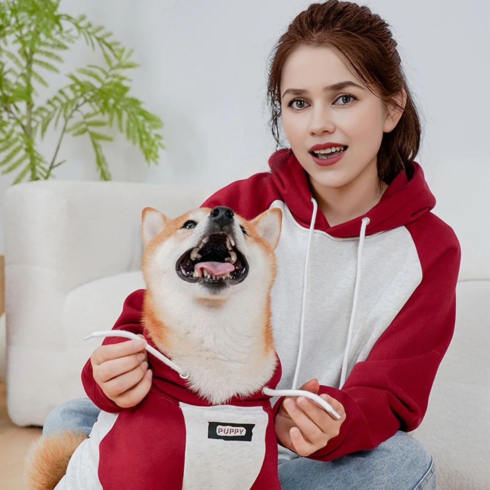 Family Clothes Autumn Winter Pup Fashion Cross-Border 3D Letter Printed Hoody for Pet and MASTER