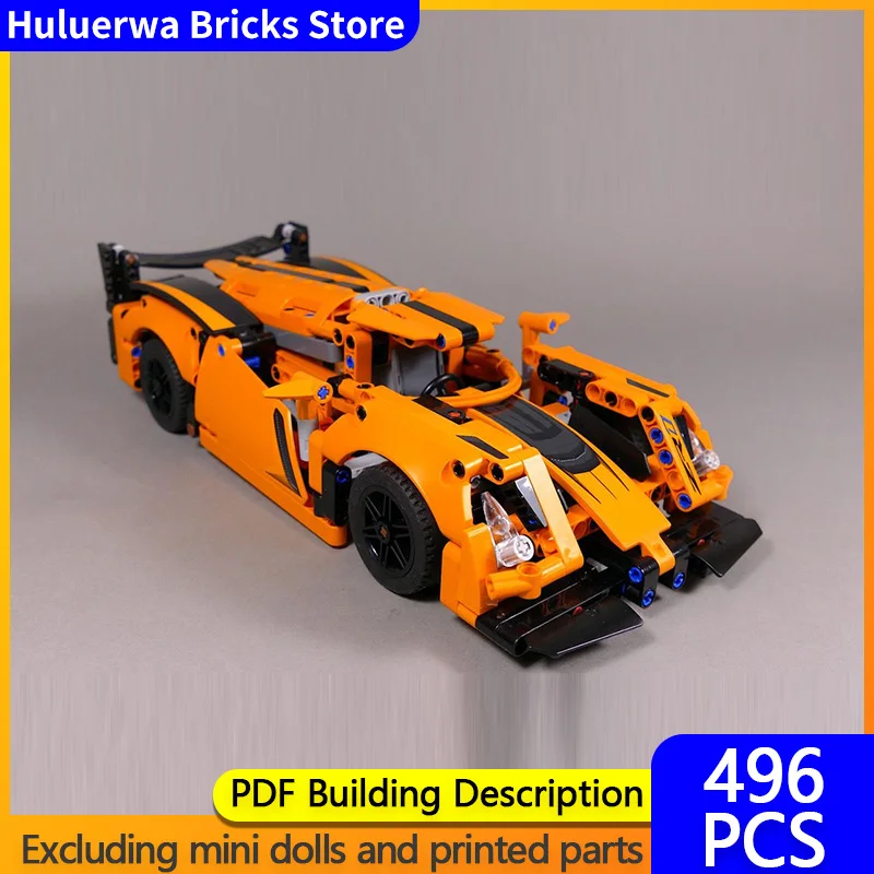 

Модель городской автомобиль MOC, строительные кирпичи Le Mans Racer, модификация, модульная технология, детские праздничные подарки, сборка игрушек, костюм