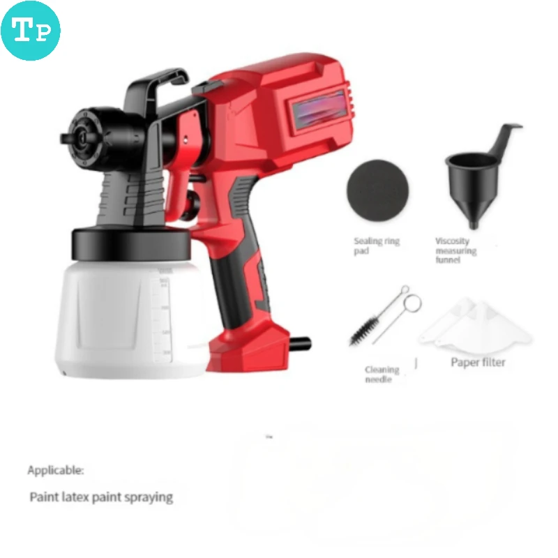 Pistolet pulvérisateur électrique Tp 220V, 1000ml, haute pression avec buse, contrôle de débit, aérographe, poignées amovibles, pulvérisateur de peinture électrique