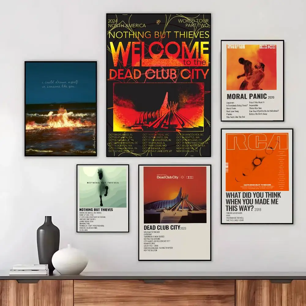 Band N-Nothing But Thieves Poster Wall Art Printed Decor Sticker Stylish Home Gift for Living Room Bedroom Corridor Cafe