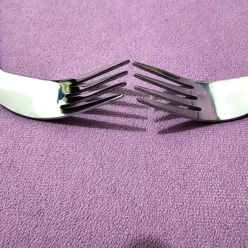 Elderly Bent Spoon Feeding Fork for Patients Assistive Utensils for Disabled Food-Grade Stainless Steel Ergonomic Senior Cutlery