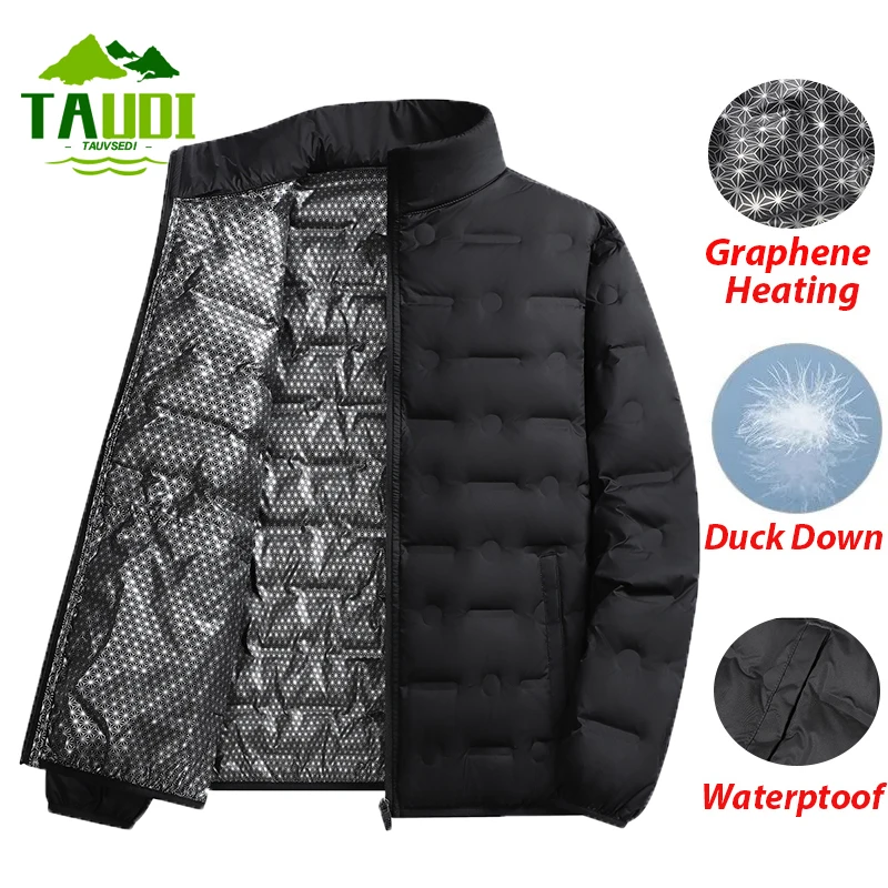 Winter Men Duck Down Warm Jacket Stand Collar Windproof Puffer Down Jacket Mens Lightweight Coat Casual High Quality Jacket Male