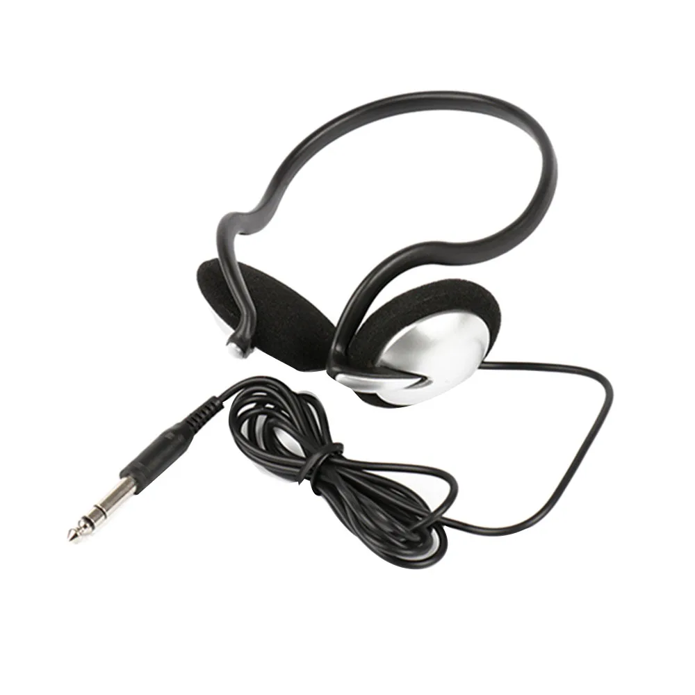 SY720 6,35 mm multifunción deportes con cable banda para el cuello auriculares/auriculares con bajo carcasa de metal auricular