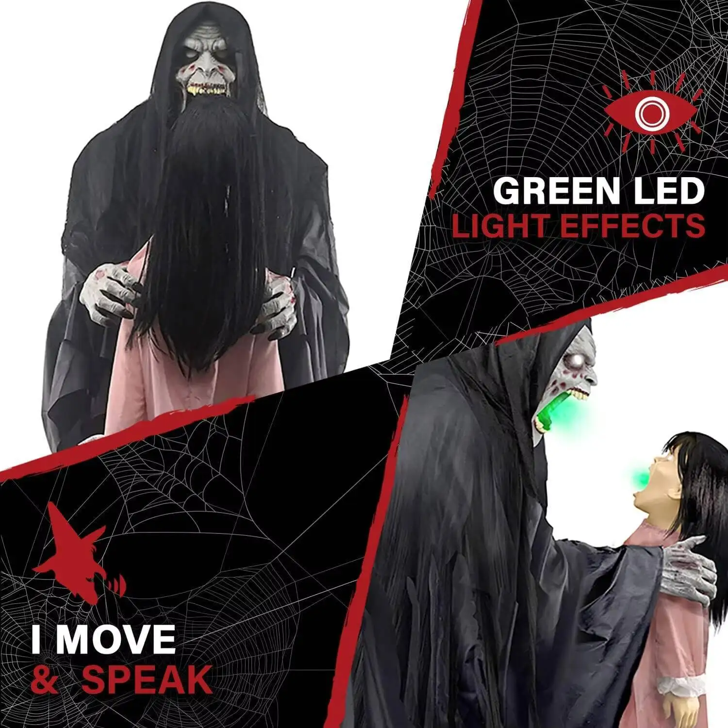 مسكون هيل مزرعة الروح مصاصة شيطان ريبر مع الطفل من تيكي، المنشط الحركي الحديث هالوين الرسوم المتحركة للداخلية الزاحفة