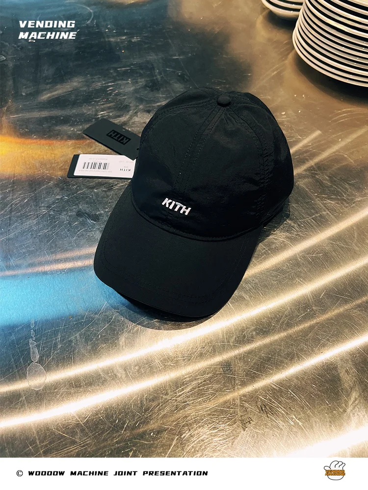

Бейсболка KITH Street Style с вышитым нейлоновым логотипом, легкая, регулируемая, летняя, с изогнутым козырьком, не из хлопка