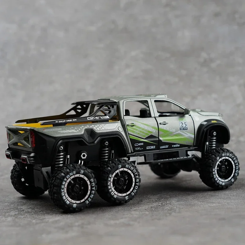 Model Of XCLASS EXY 6X6 Pickup 1:28  Metal Toy Car Sound Light Simulation Car Pull Back Model Toys For Boys Light Toys