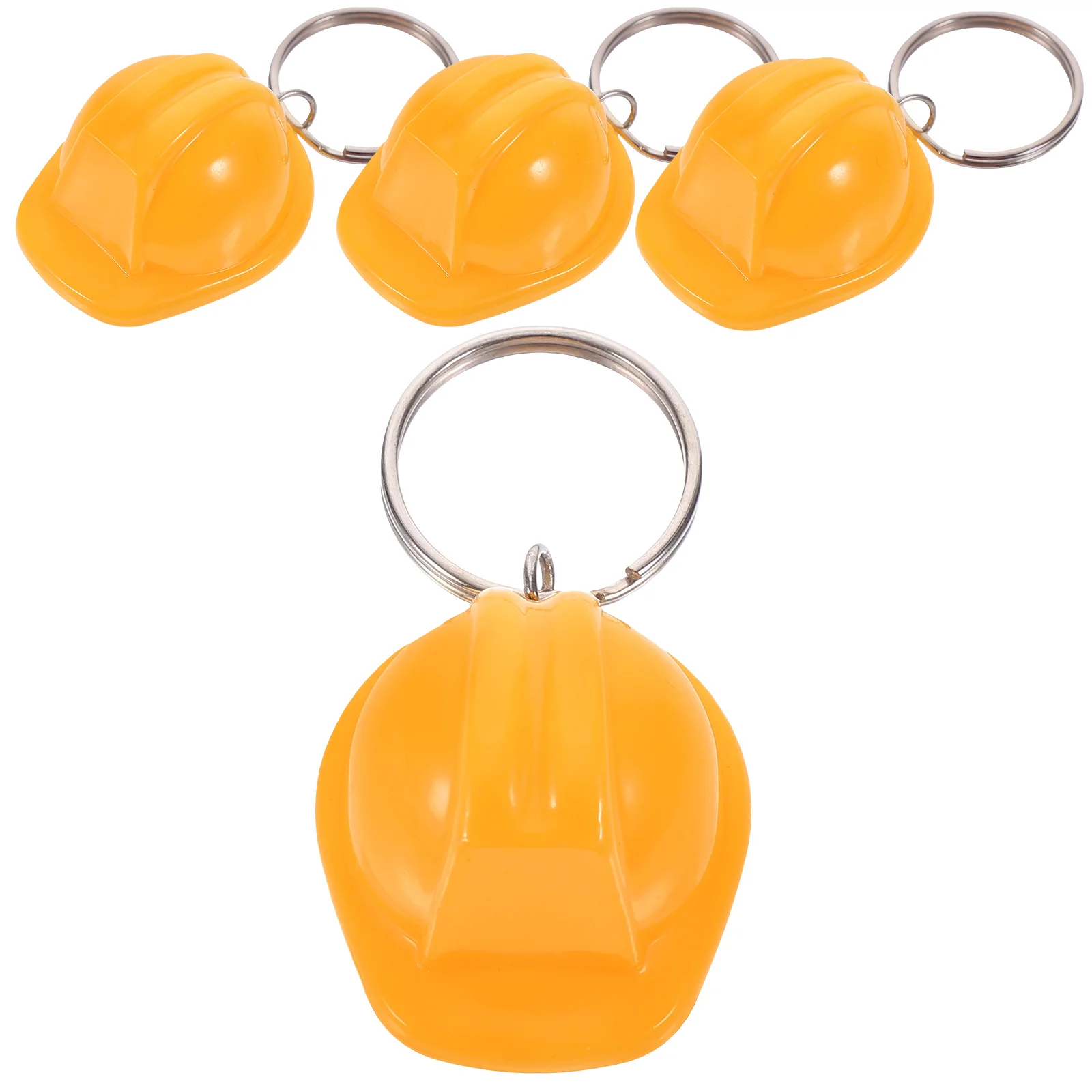 

4 Pcs Keychain Hard Hat Keyrings for Men Bag Charms Handbags Gift Cute Chains Miss