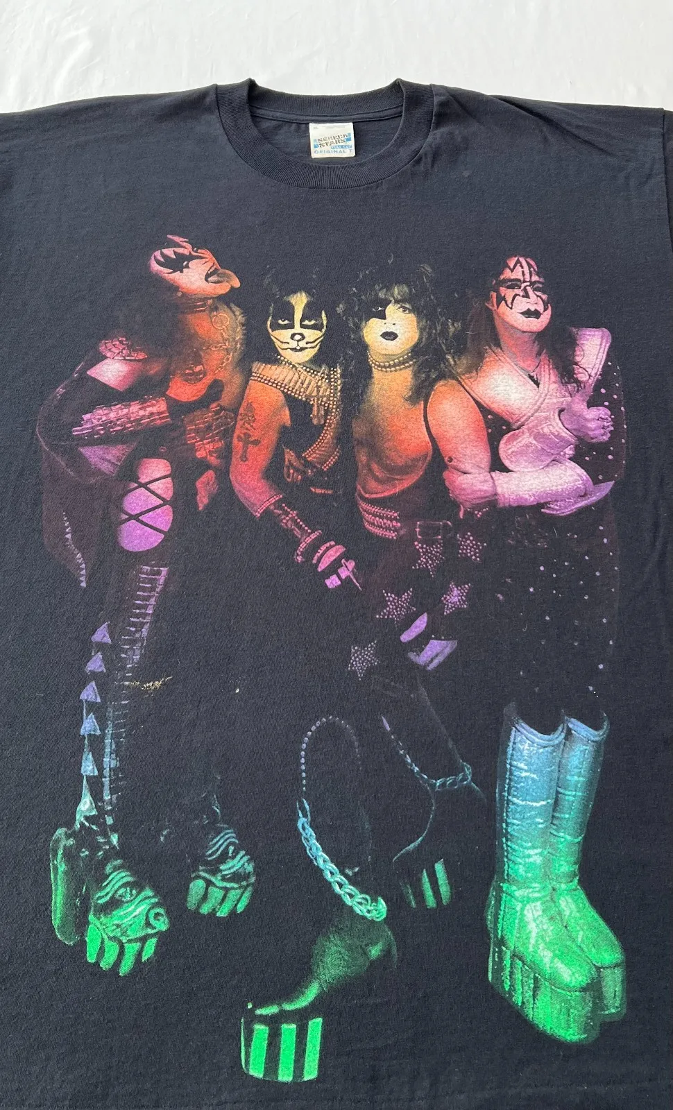 خمر 1996 قبلة هم العودة على قيد الحياة في جميع أنحاء العالم 96 97 تي شيرت أسود Sz XL