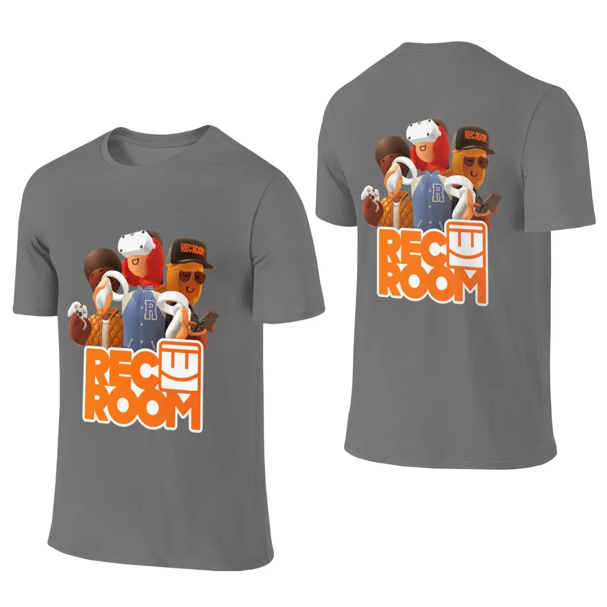 Rec Room American Retro Reversible T-shirt Solid Color Minimalism Ribbed Collar T-shirt