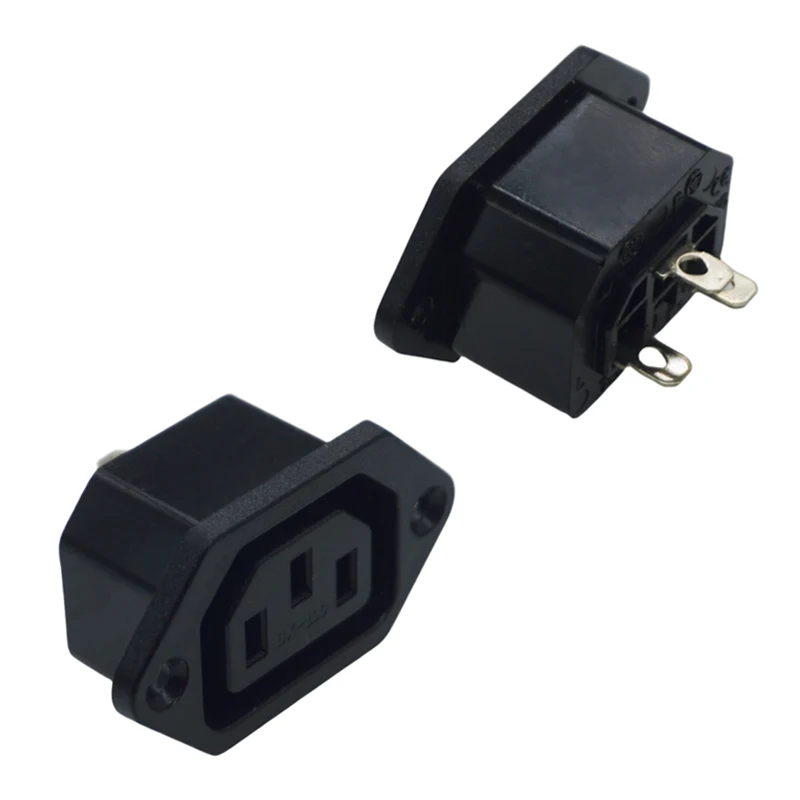 Chassis Female 15A/250V 3PIN 05231 AC IEC C13 C14 Inline Socket Plug Adapter Mains Power Connector Power Supply Output Outlet