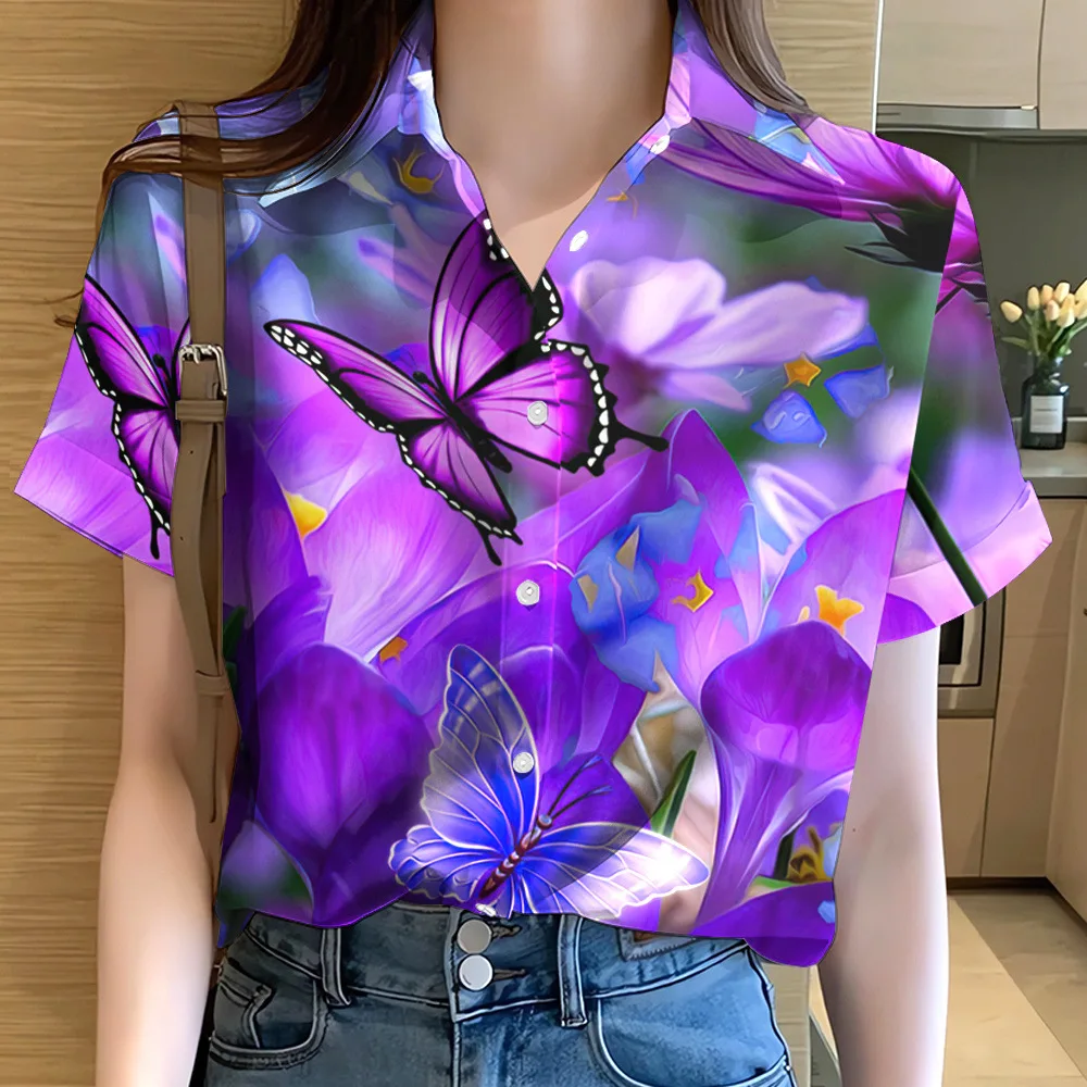 Camicetta Donna Farfalla 3D Taglie Forti 3XL - alternate angle