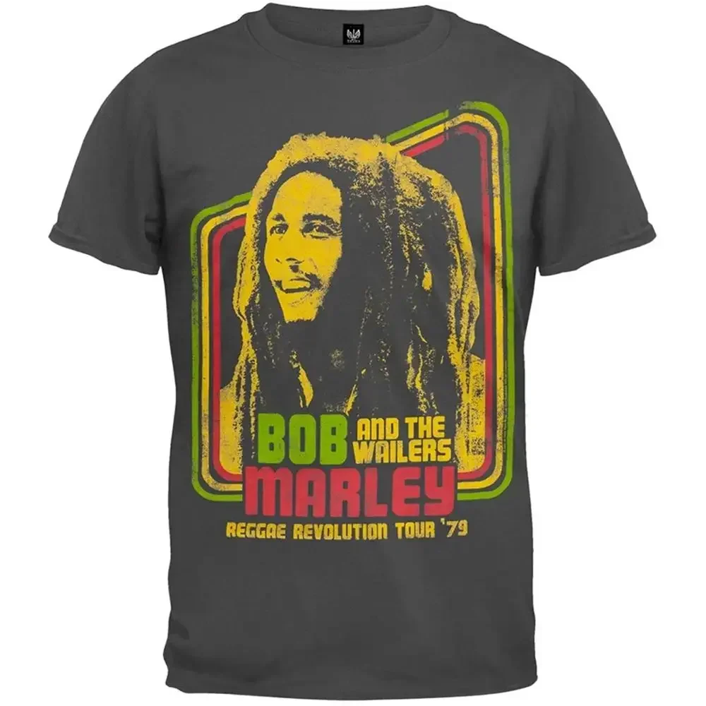 

2018 New Arrivals Bob Marley Mens Revolution T-Shirt Print Tops Tee Shirt Hip Hop