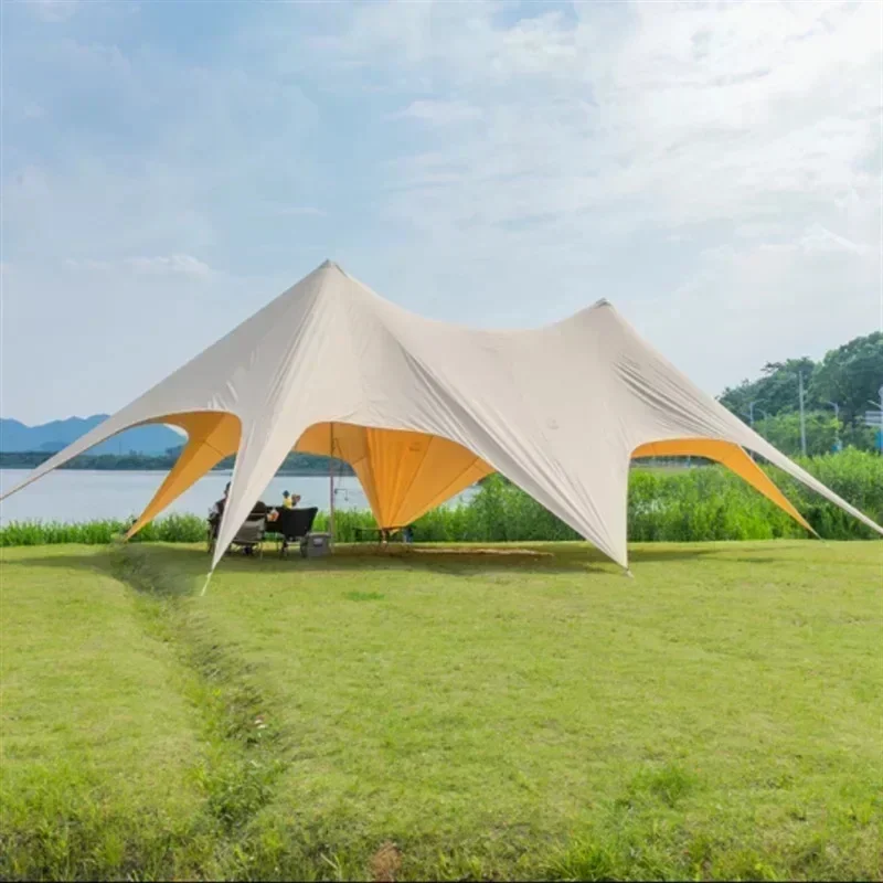 900D Oxford Fabric Wind-resistant Star Shade Tent Waterproof PU5000+ SPF50+ UV Sun Canopy for Outdoor Wedding Party Events