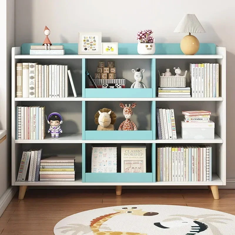 Modern Bookcases Children Bedroom Book Storage Shelves Holder Standing Book Rack Bookshelf Organizer for Living Room Furniture