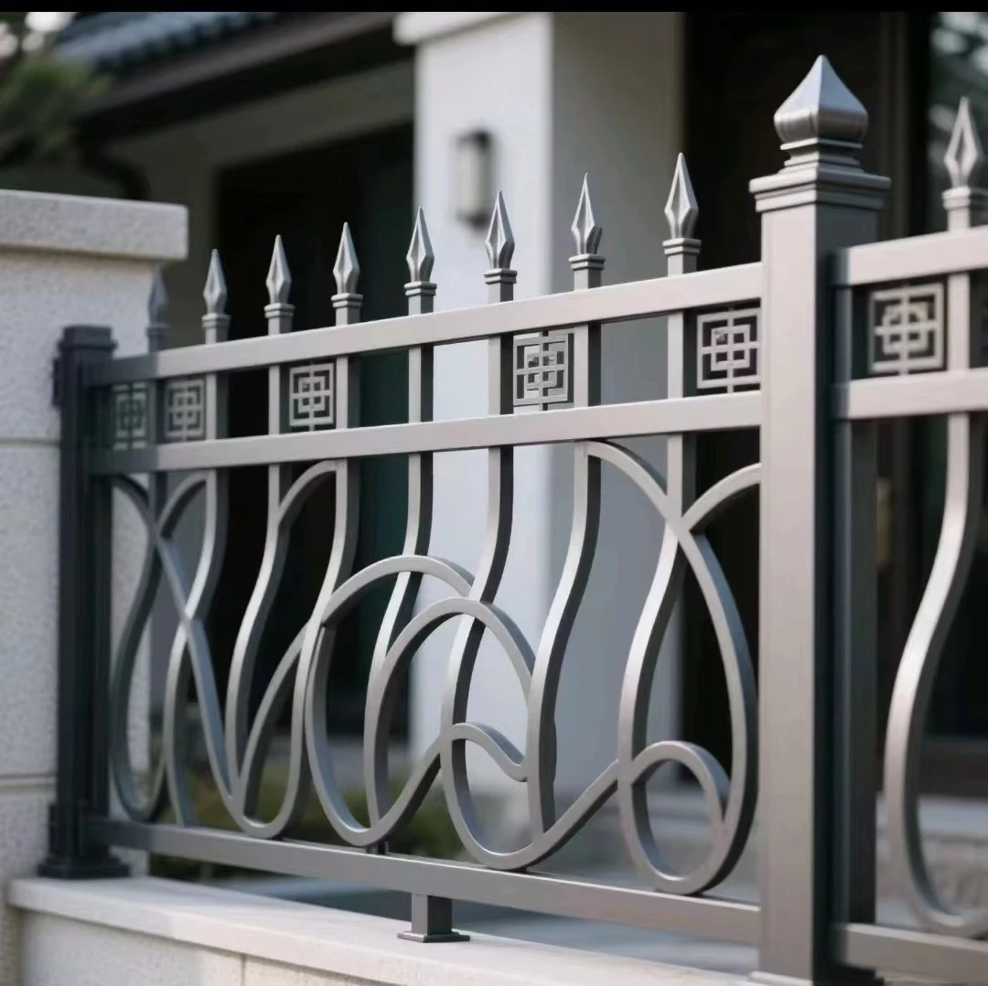 cj- Brand Aluminium Wrought Iron Stair Balcony Railings High Quality Rust Resistant Water Resistant Black Handrail Modern@