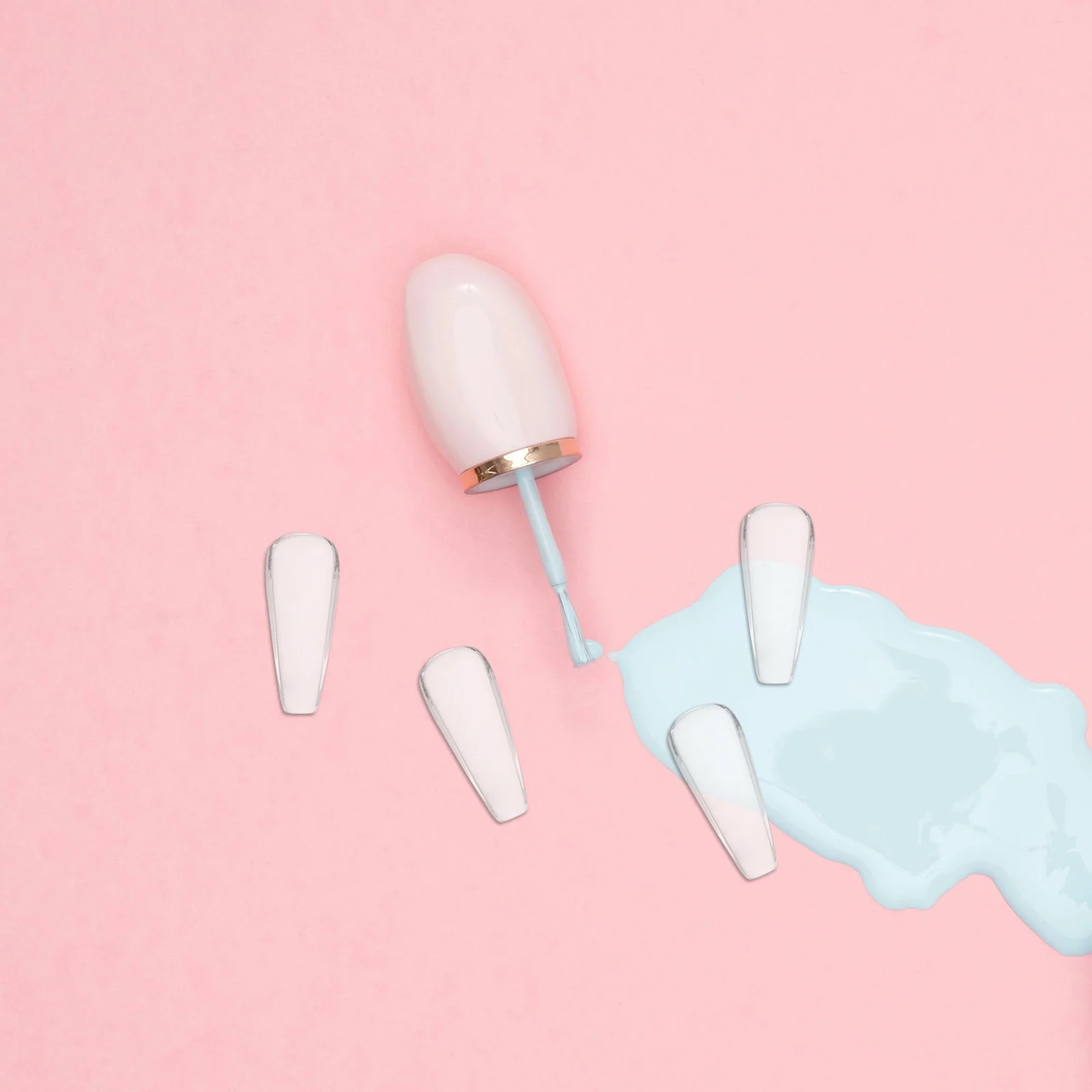 20 Stück trapezförmiger Nagellack-Ausstellungsständer, eleganter Farborganisator für den persönlichen Gebrauch im Salon, langes Design, langlebiges Glas