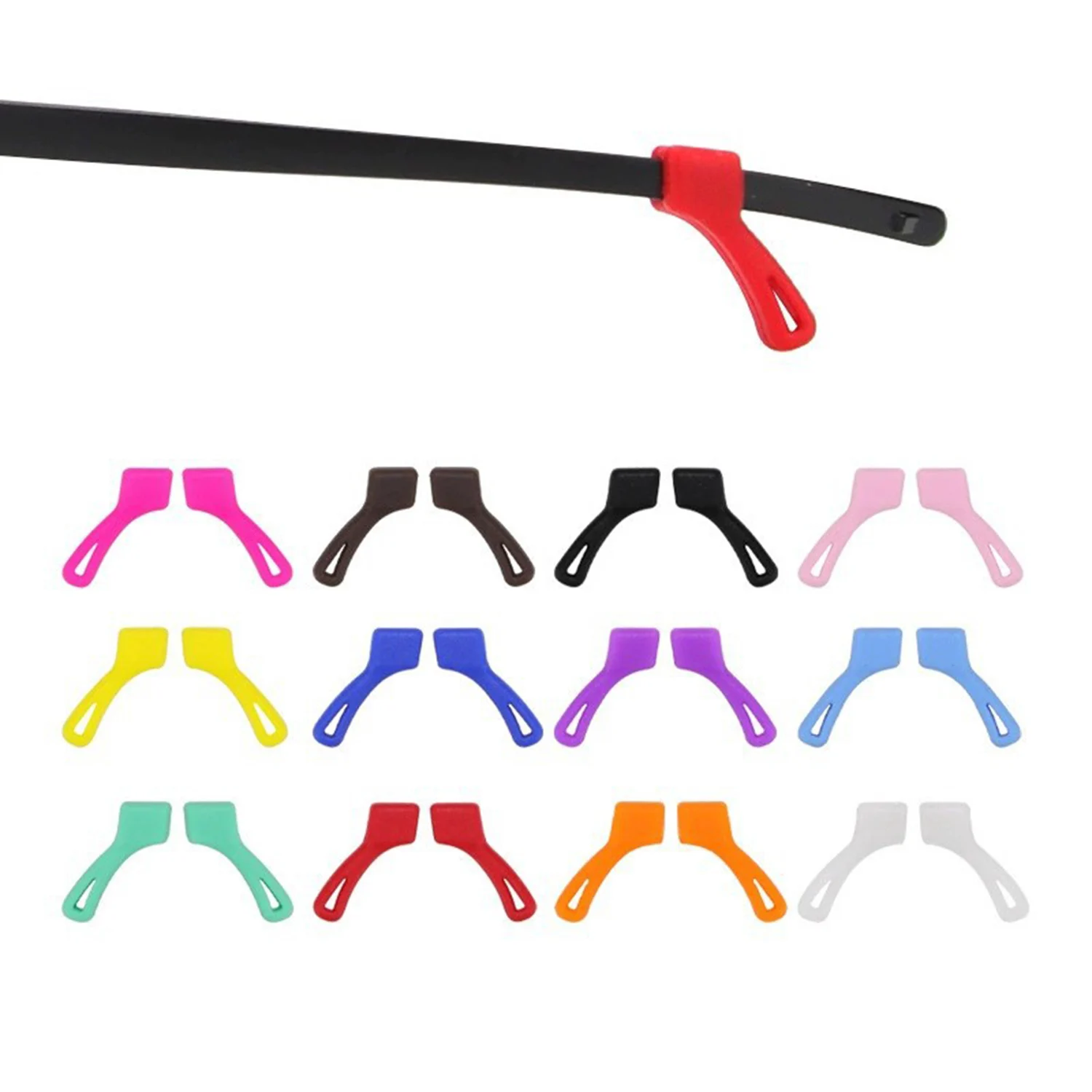 1 pairs Top Quality Silicone Anti-slip Holder For Glasses Accessories White/Black Ear Hook Sports Eyeglass Temple Tip stoppers