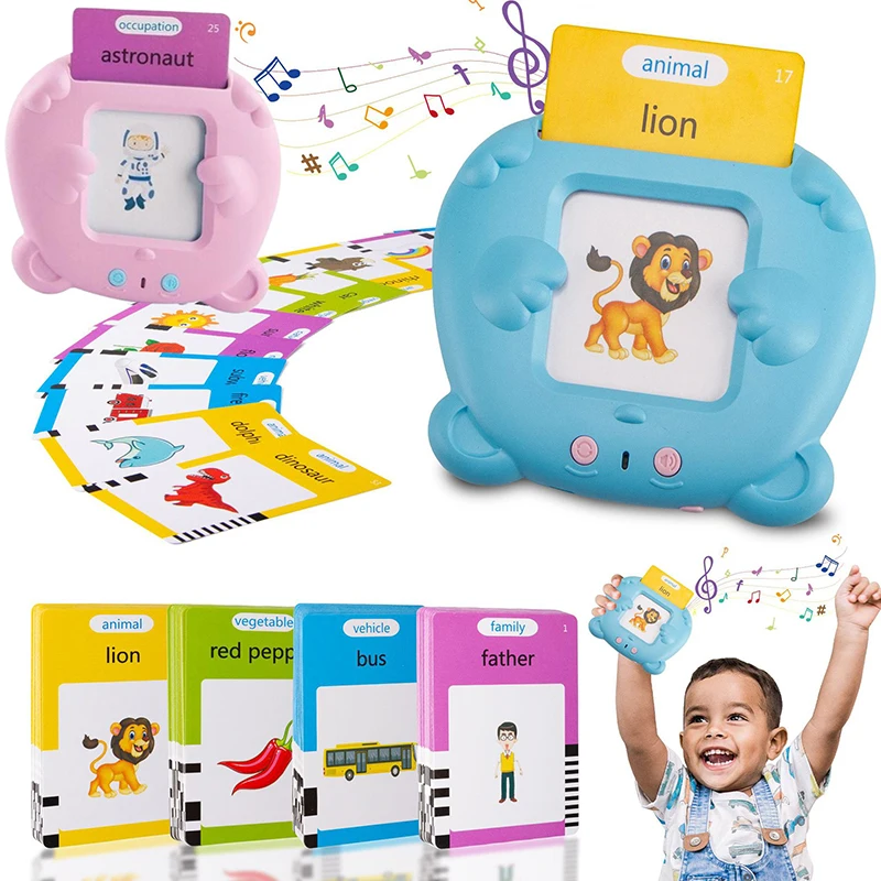 Early Education Flash Cards Machine Learning English Electronic Audio Book Toys Montessori Children Puzzle Toy Birthday Gifts