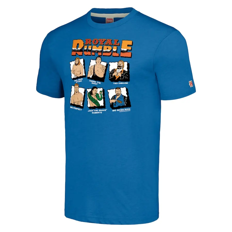 Men's Homage Royal Royal Rumble Golden Era Tri-Blend T-Shirt