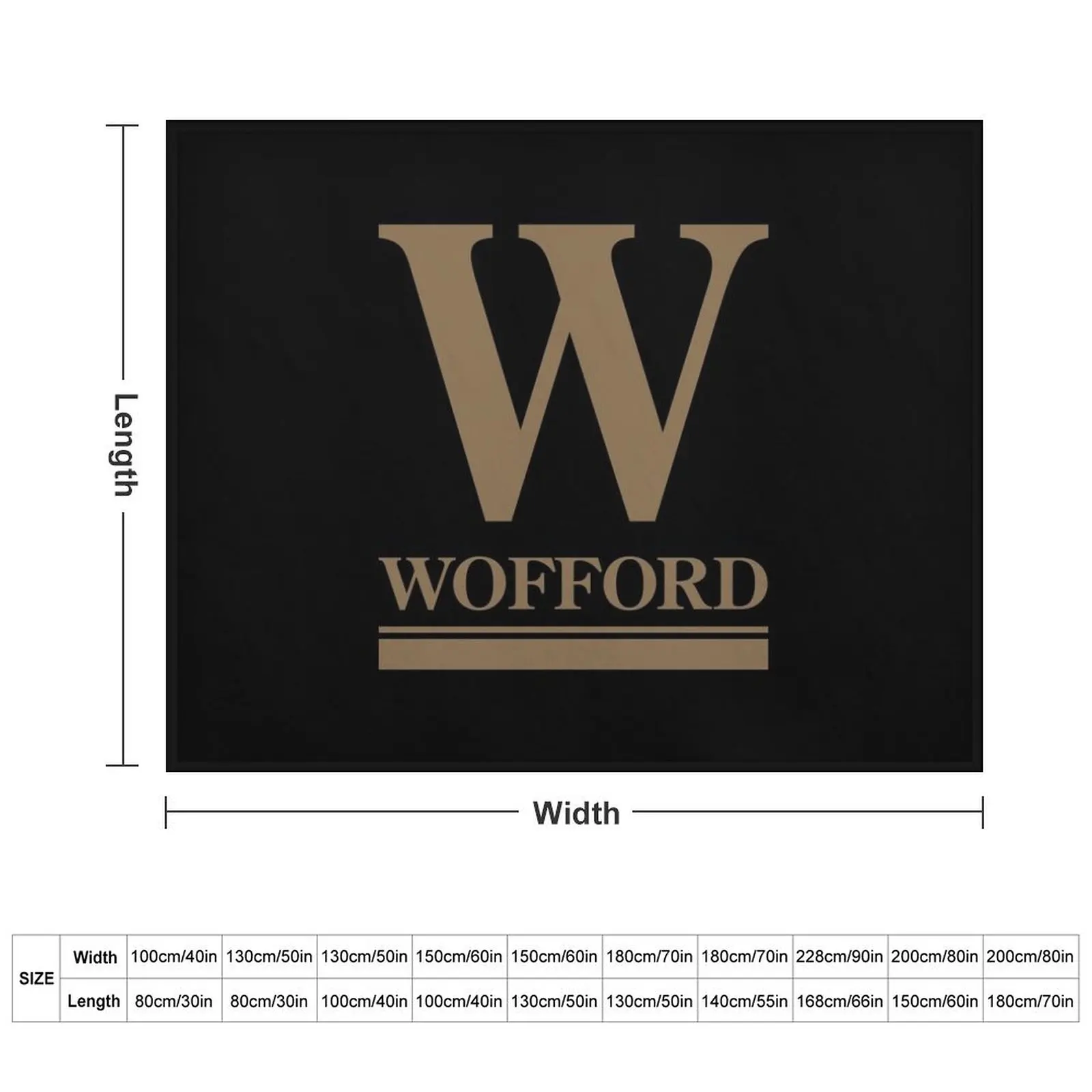 The Wofford wordmark Iconic Throw Blanket For Decorative Sofa Furrys warm winter Extra Large Throw Blankets