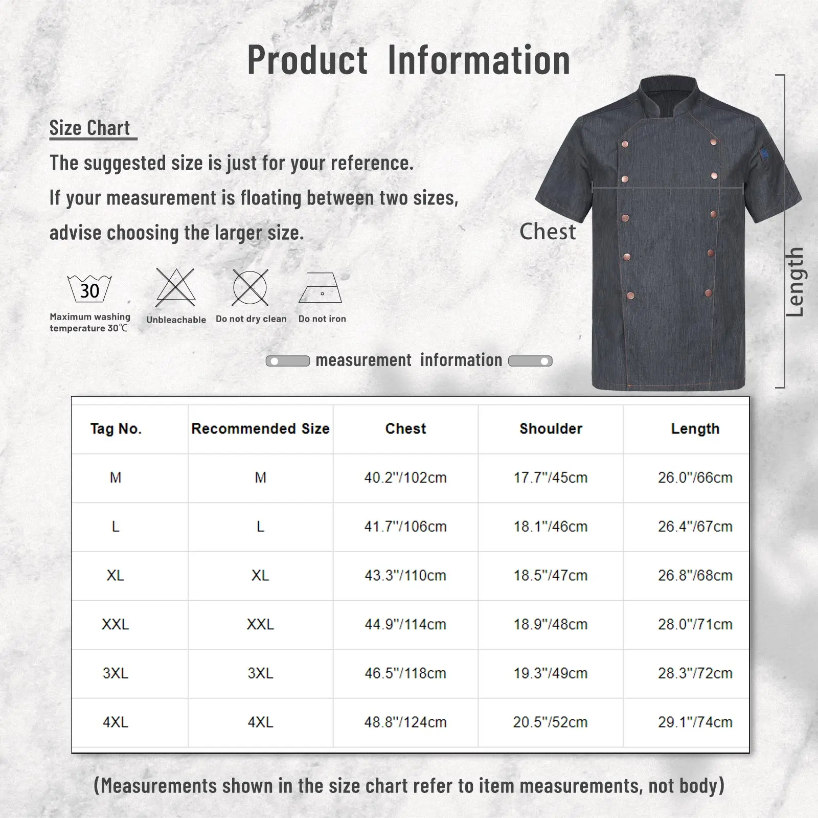 Veste de chef à manches courtes pour hommes et femmes, col montant, chemise à double boutonnage, cuisine, restaurant, uniforme de cuisinier WaClaHotel Y-