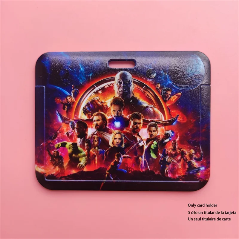 Disney Identification Card Holder The Avengers Campus Neck Strap Card Case Protector Badge Holders Superhero Retractable Clip