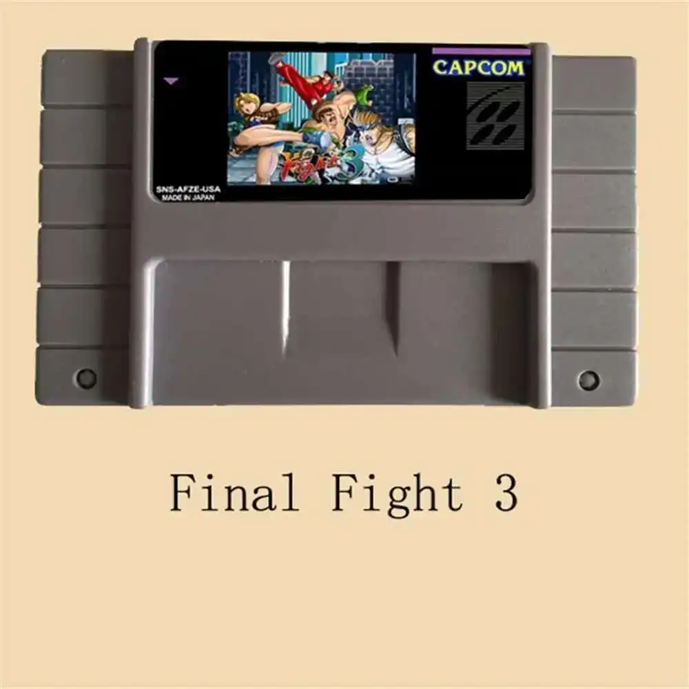 Final Fight 3 Big Grey Scheda di gioco a 16 bit per giocatori USA NTSC