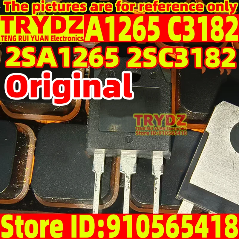 3-1 أزواج الأصلي الجديد A1265 C3182 2SA1265N 2SC3182N TO-3P مضخم الصوت الترانزستور