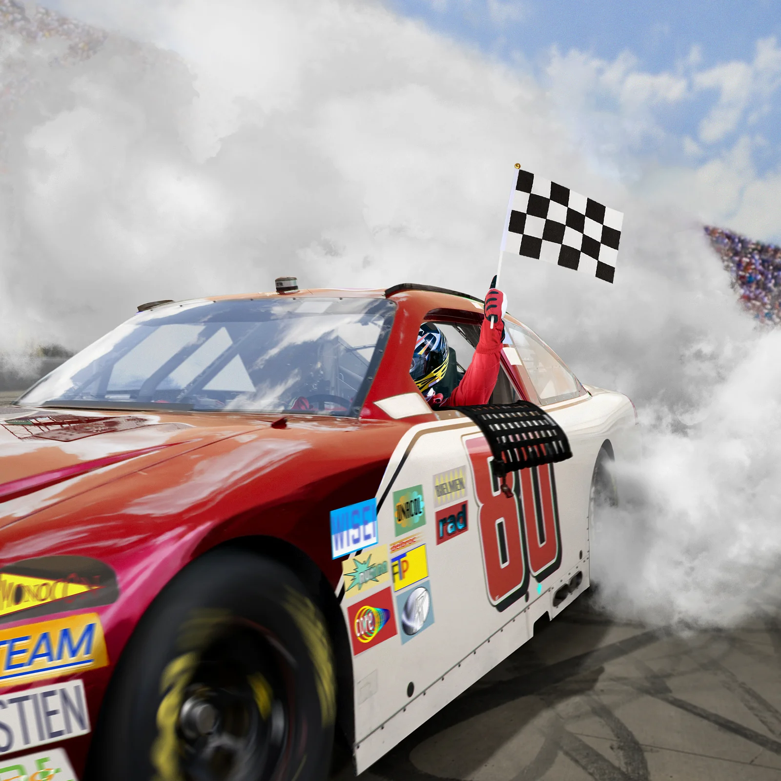 

25Pcs Waving Checkered Flags Black White Grid Polyester Mini Racing Flags Hand Props Auto Race Decoration