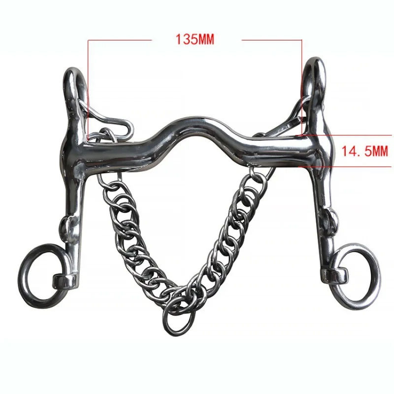 Stainless White Steel Horse Bit Rustproof Non-Peeling Mouthpiece Equestrian Tack BT0805