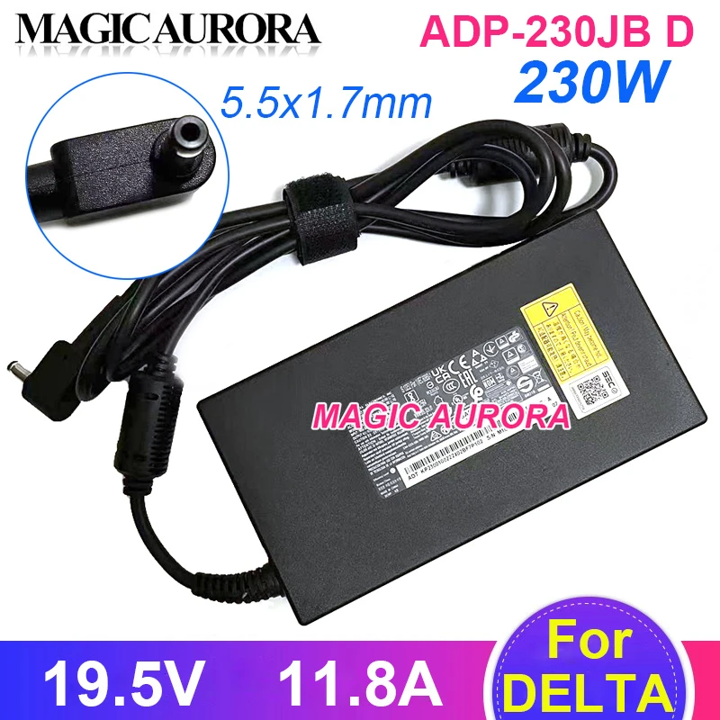 

Original For DELTA 19.5V 11.8A 230.1W 5.5x1.7mm Laptop Adapter Charger For ACER Predator Triton 500 PT515-52-762E Power Supply