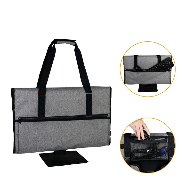 Monitor Carrying Case Portable Computer Display Screen Moving Handbag Oxford Cloth Reusable Screen Carrying Bag Storage Bags