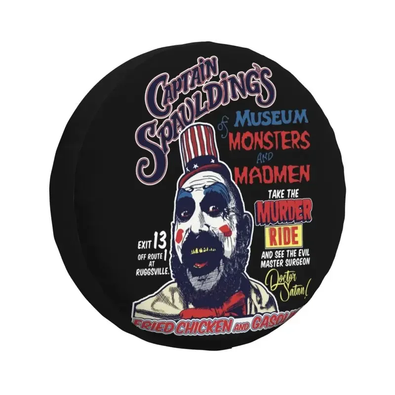 Captain Spaulding's Tire Cover Custom 4WD 4x4 SUV Museum of Monsters and Madmen Spare Wheel Protector for Jeep Grand Cherokee