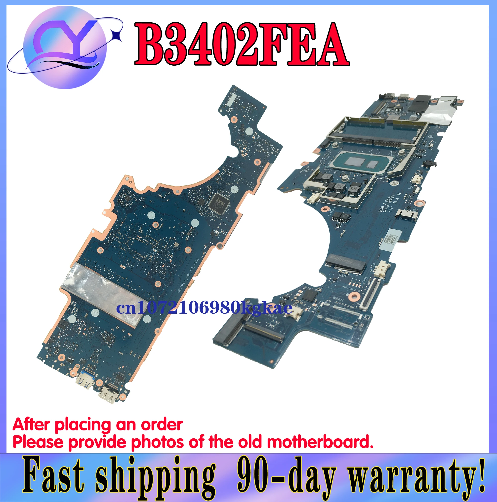 Placa base B3402FEA NB3993 para portátil ExpertBook B3 Flip B3402F, placa madre para portátil ASUS B3402FE, i5 i7 11.ª generación, 8G/16G-RAM B3402