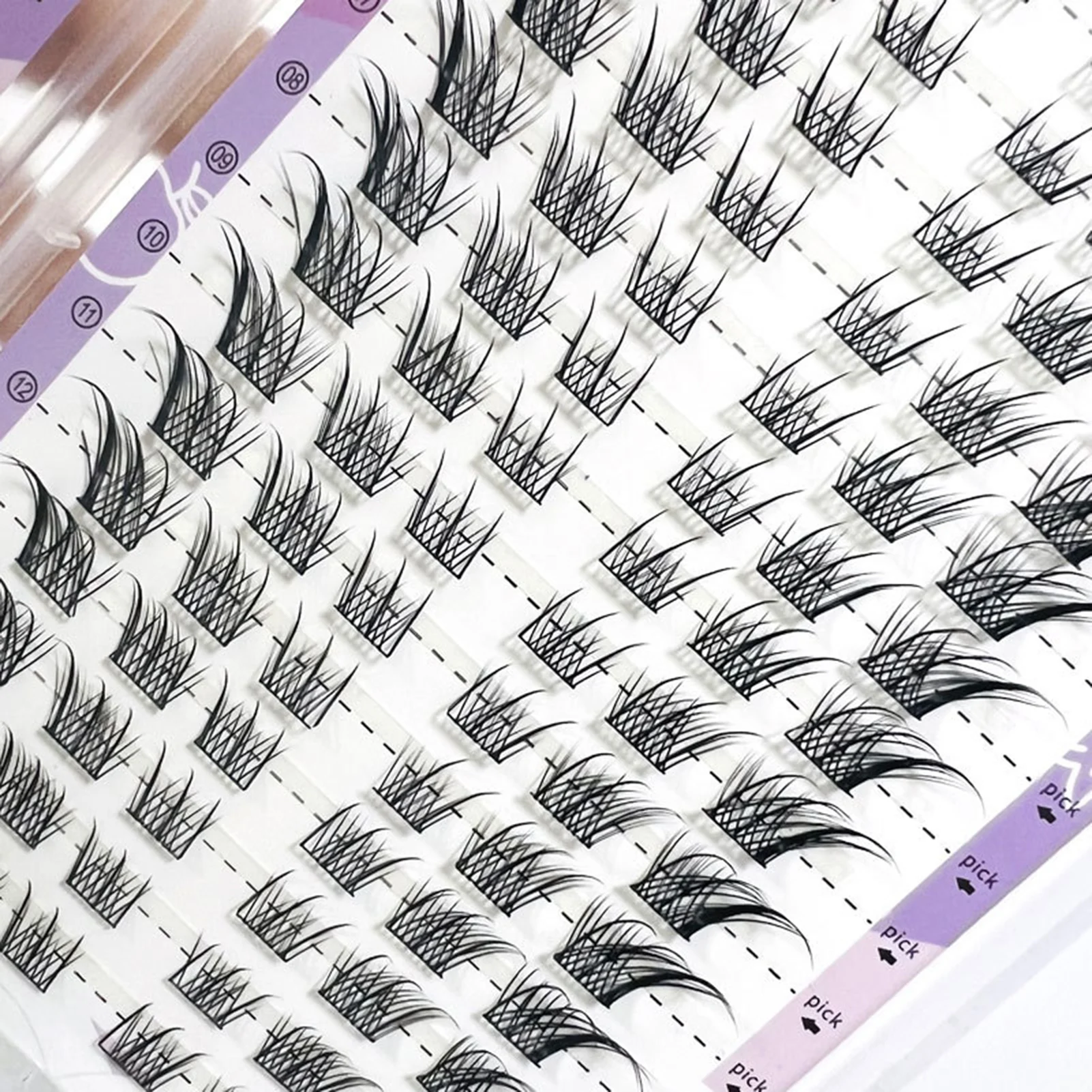 32 Rows Foxes Style Cluster False Eyelashes 8-13mm Fluffy Fairy Eyelash Extensions Natural Look Segmented Fake Lashes Big Volume