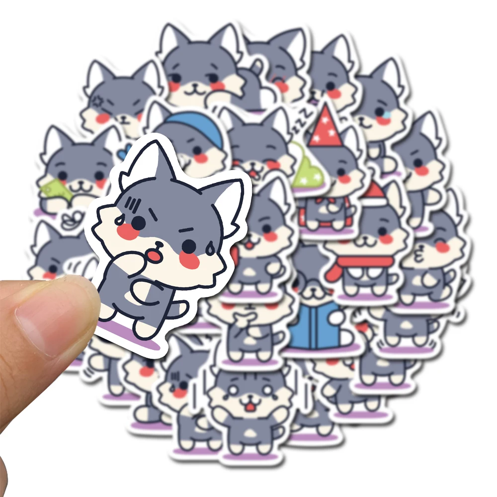 28PCS Kawaii Wolf Cute Stickers Cartoon Animals Vintage DIY Kids Notebook bagagli moto Laptop frigorifero decalcomanie Graffiti