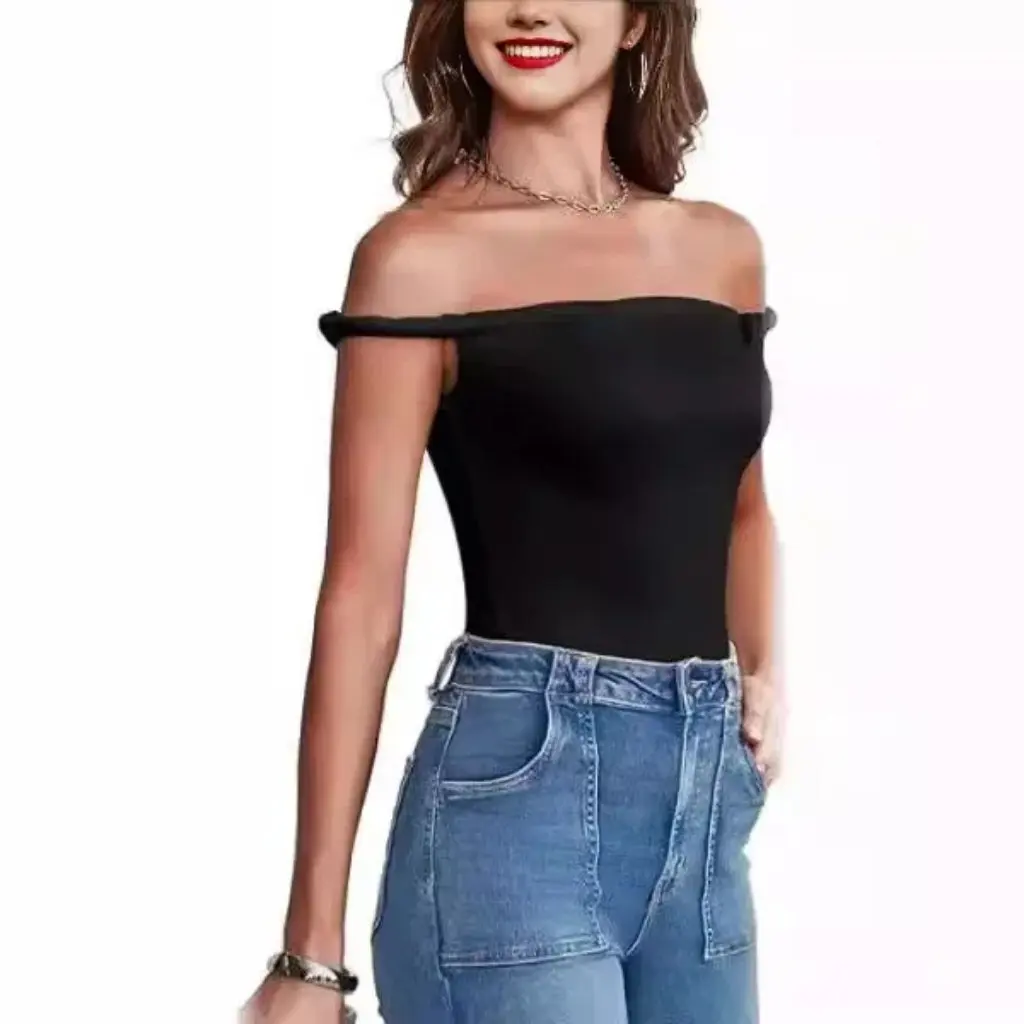 

Women's High-End Off-Shoulder Jacket Summer Camisole Hot Girl Style Europe And US Fashion Spring Wear