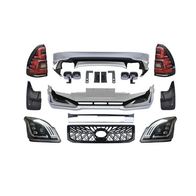 

Заводские продажи Damei, комплект бампера для губ, светодиодные фары, задний фонарь, комплект кузова для Land Cruiser Prado FJ120 TRD Style 2003-2009