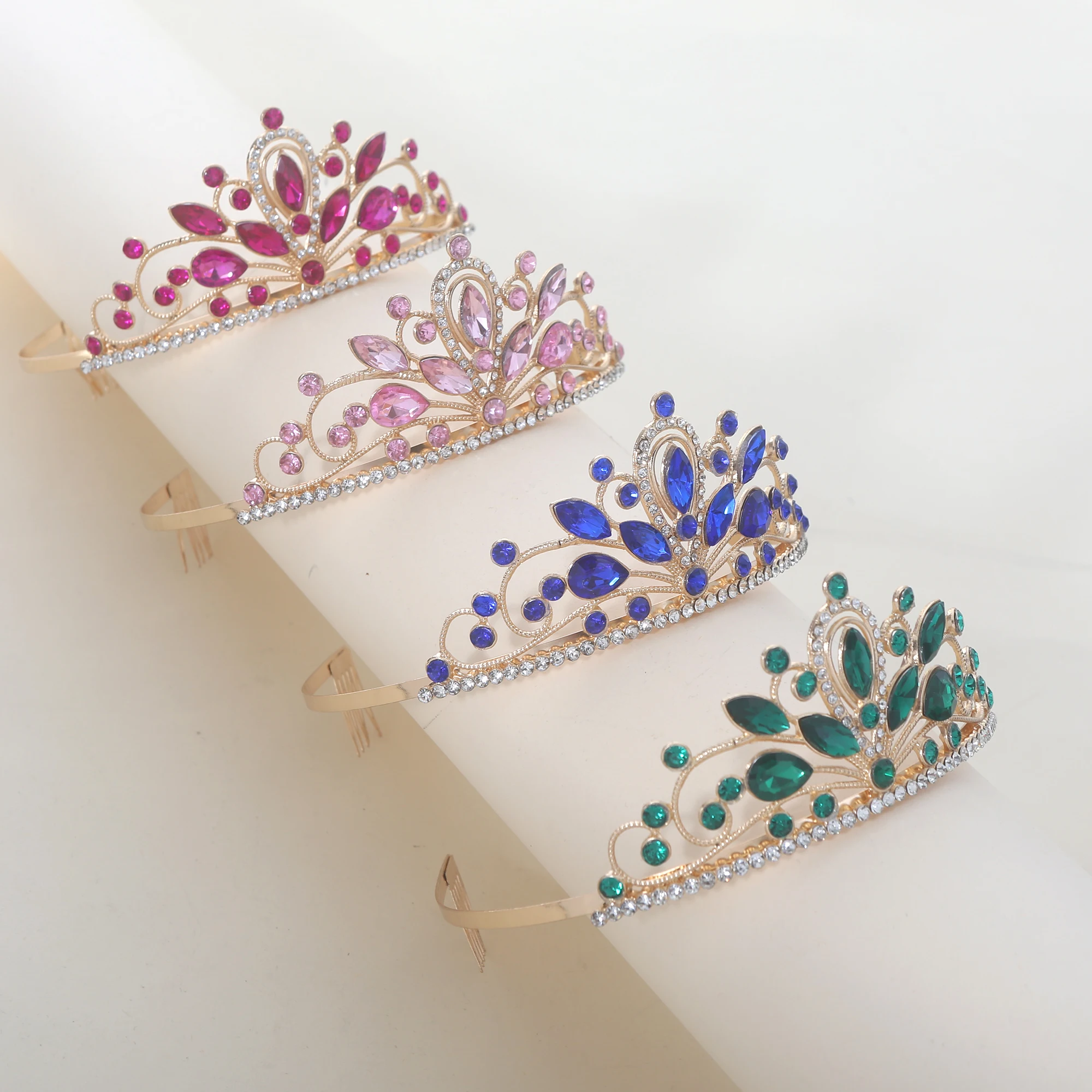 Gold Tiara Crown Women Rhinest - огляд і ціна Women'S Hair Accessories Wedding