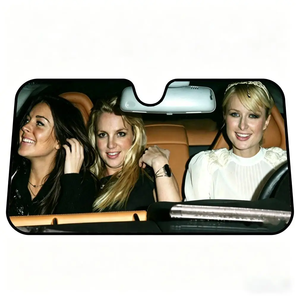 P-Paris, Britney, Lindsay, Hilton-S Sonnenblende für Auto-Windschutzscheibe, Faltbarer Sonnenschutz für Fahrzeuge – Detail 6