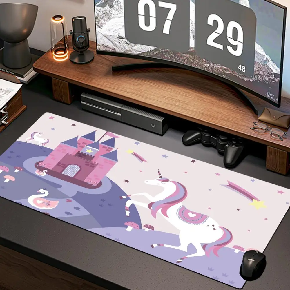 Pink Unicorn Mouse Pad New Computer Home Mousepad XXL kawaii Desk Mats Natural Rubber Office Anti Slip Gaming Accessories pad