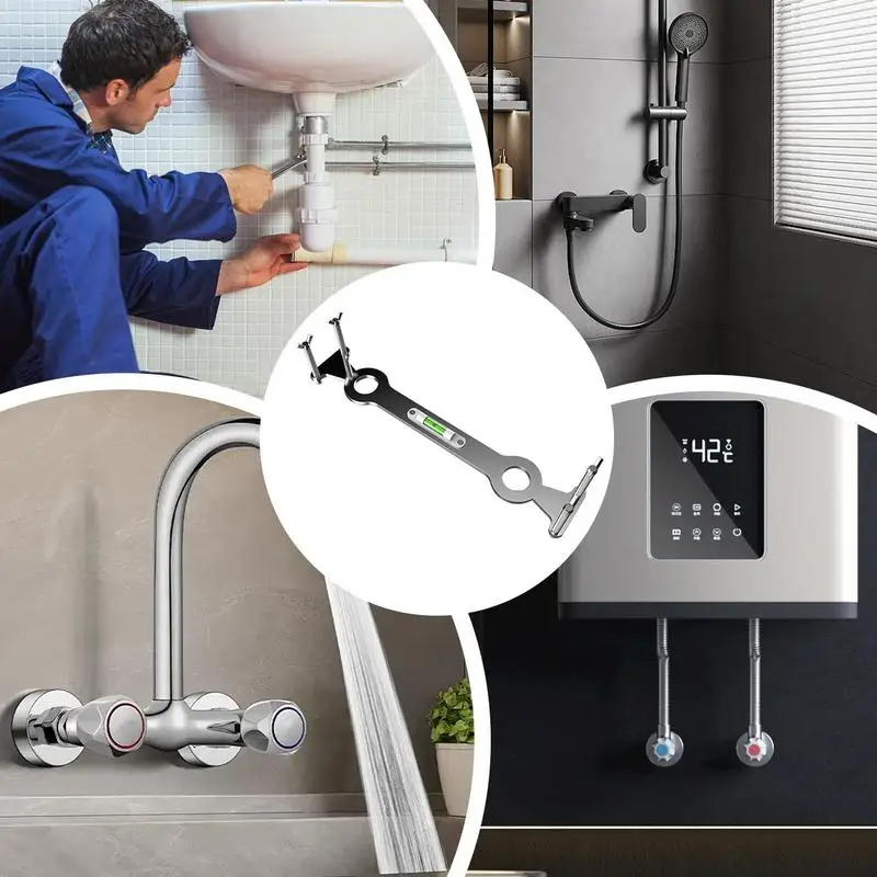 Leveling Shower Faucet Wrench Stainless Steel Water Pipe Positioning And Leveling Wrench Portable Bathroom Wrench Water Pipe