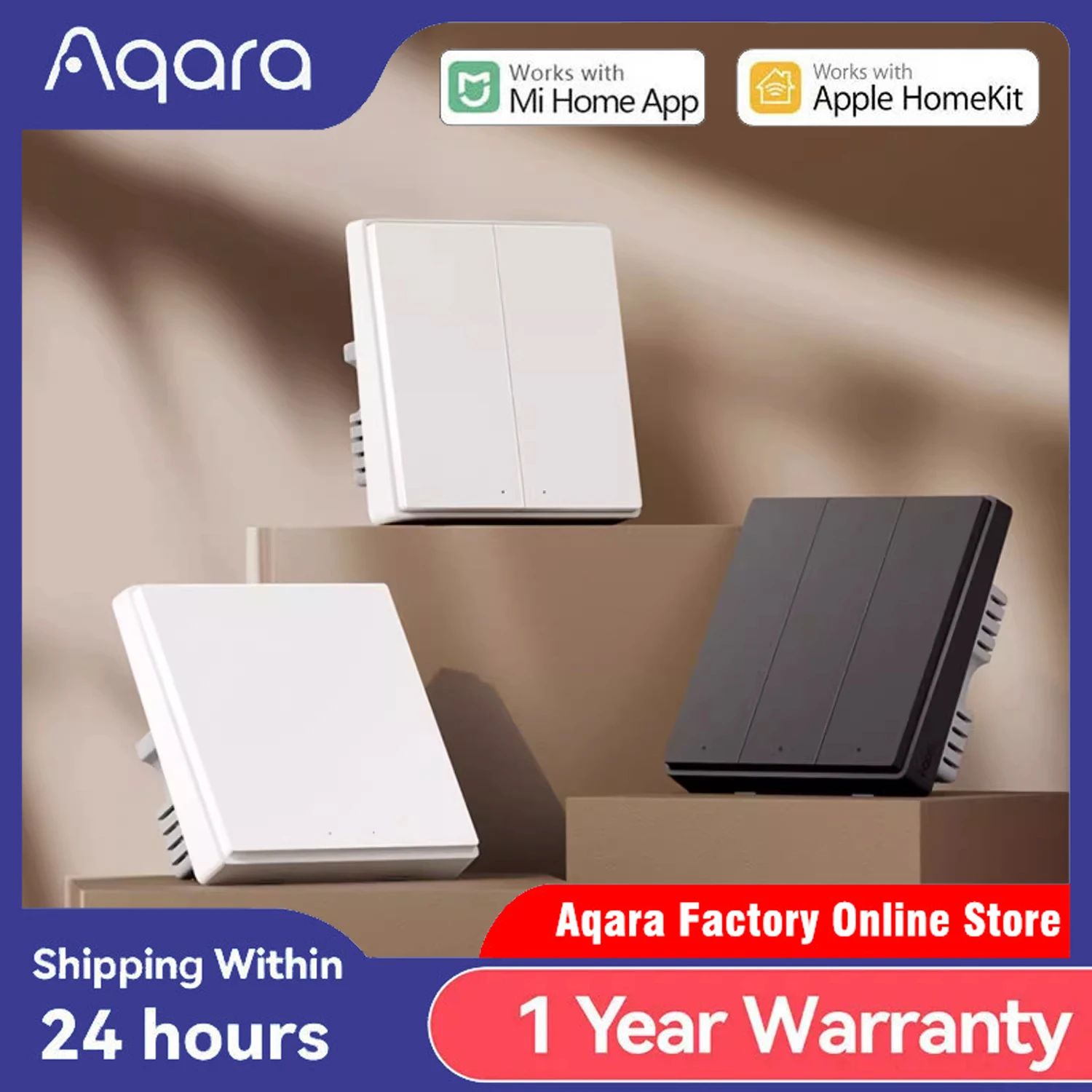 

Оригинальный умный настенный выключатель Aqara D1 ZigBee, кнопка включения света, пульт дистанционного управления для умного дома, пожарный провод с приложением Mi Home Homekit