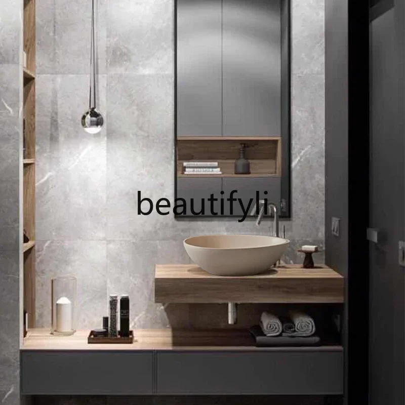 Artificial stone table basin hand washing art face washing personality household simple beige