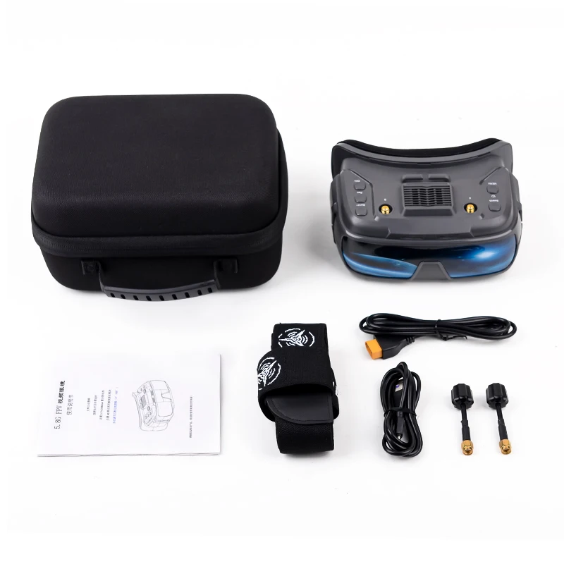 VR200 3.5인치 5.8G FPV 비디오 안경(DVR 40CH IPS 스크린 지원 360 포함) °   FPV 레이싱 드론 FPV 고글용 전체 시야각