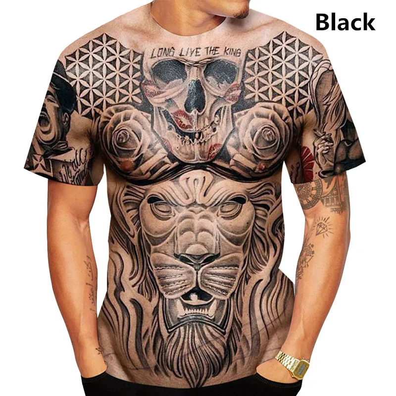 2022 Muscle Men's Fashion Cool 3D Art Printed T-Shirt Casual Funny Ripped Six Pack Abs Muscles Men Printing Tops Tee T Shirts